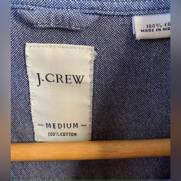 JCREW BLUE POPLIN SHIRT. MENS medium - Picture 2 of 5
